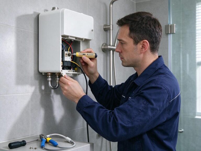 Şofben ve elektrikli cihaz bağlantısı